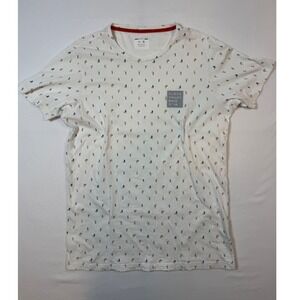 Tenniscore Allen Solly Sport Wimbledon Tennis Print Shirt Mens Large White